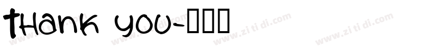 Thank you字体转换